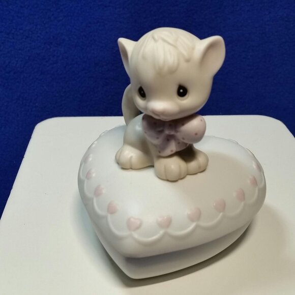 Precious Moments Forever Friends Cat Trinket Box Jonathan and David E-9253 Fish - Picture 7 of 10